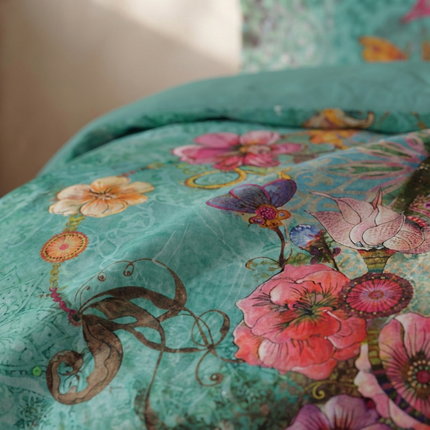 Dekbedovertrek Percale Katoen - Elephant Boheima