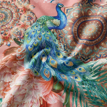 Dekbedovertrek Percale Katoen - Peacock Dream