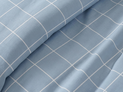 Dekbedovertrek Percale-Katoen - Squared Blauw
