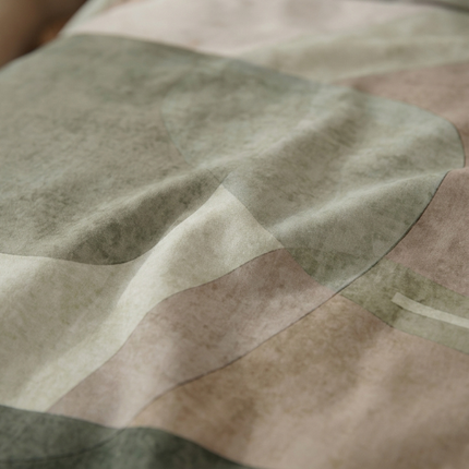 Dekbedovertrek Percale Katoen - Retro Green