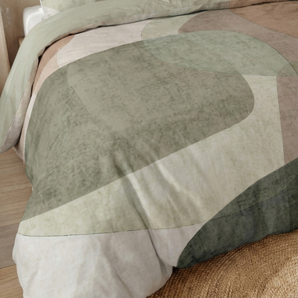 Dekbedovertrek Percale Katoen - Retro Green