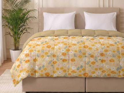 Easy Dekbed Zonder Overtrek - Orange Flower Field