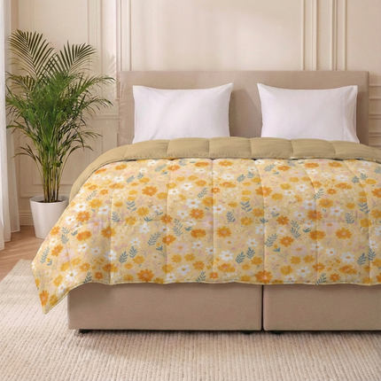 Easy Dekbed Zonder Overtrek - Orange Flower Field