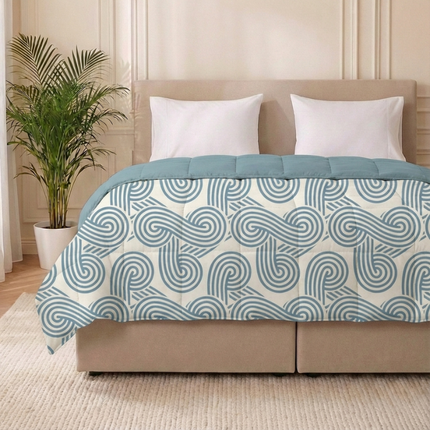 Easy Dekbed Zonder Overtrek - Curvy Lines