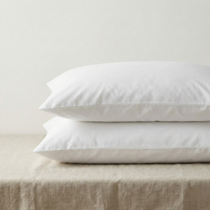 Kussenslopen Percale Katoen - 2-PACK - Wit