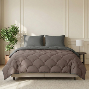 Lazy Dekbed Zonder Overtrek - Double Face - Bruin/Antraciet