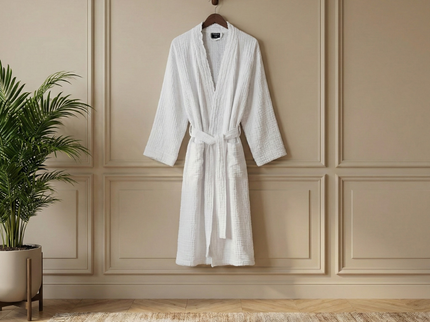 Badjas Mousseline Katoen - Wit