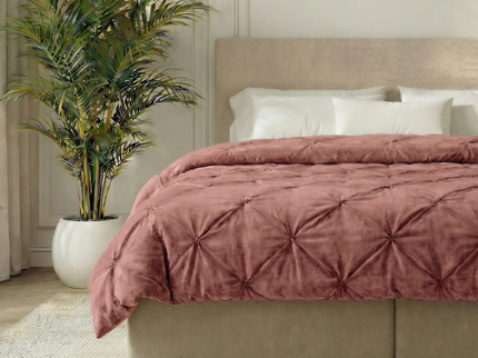 Easy Dekbed Diamond Pintuck - Roze