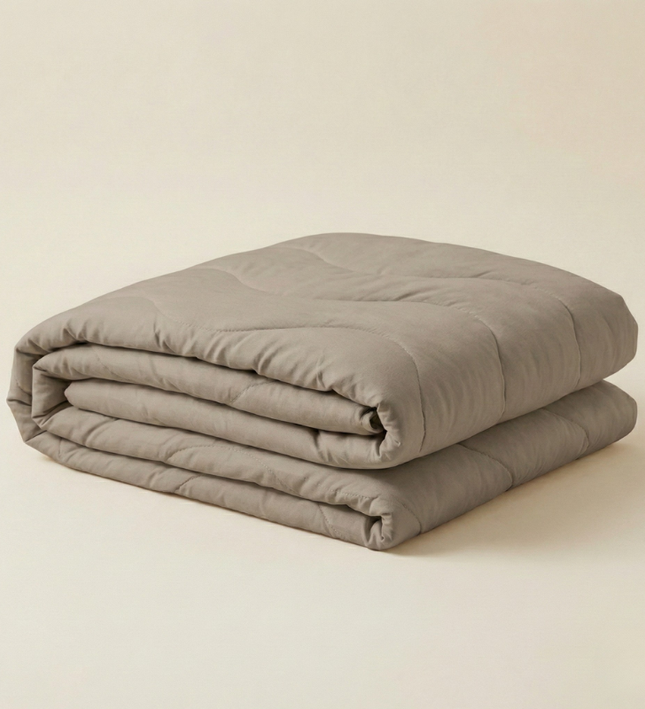 Easy Dekbed Zonder Overtrek Wave Uni - Taupe