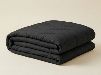 Easy Dekbed Zonder Overtrek Wave Uni - Zwart