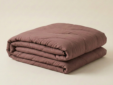 Easy Dekbed Zonder Overtrek Wave Uni - Bruin