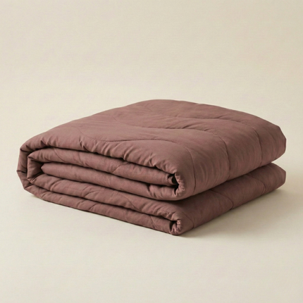 Easy Dekbed Zonder Overtrek Wave Uni - Bruin
