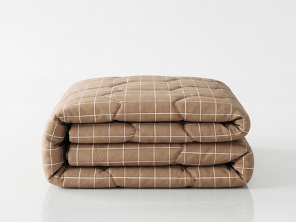 Easy Dekbed Zonder Overtrek Zomer - Squares - Taupe