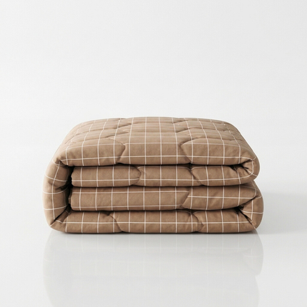 Easy Dekbed Zonder Overtrek Zomer - Squares - Taupe