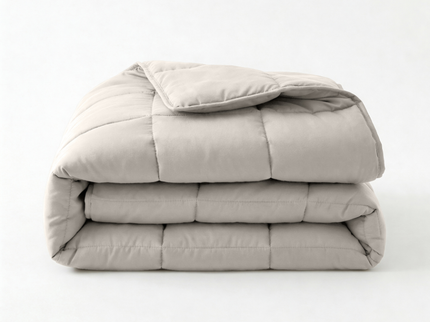 Lazy Dekbed Zonder Overtrek - Percale Katoen - Taupe/Grijs