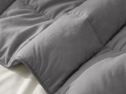 Lazy Dekbed Zonder Overtrek - Percale Katoen - Antraciet