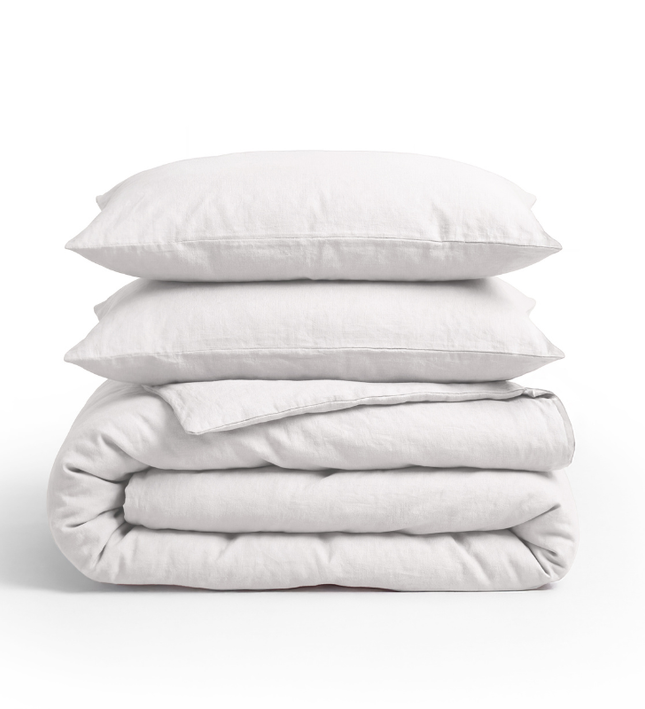 Dekbedovertrek Linnen Uni - Wit