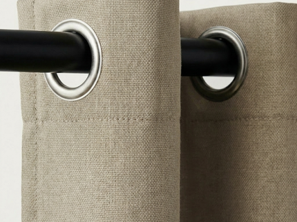 Gordijnen 100% Verduisterend - Ringen - Beige