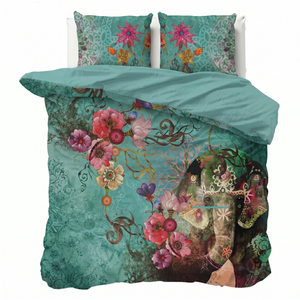 Dekbedovertrek Percale Katoen - Elephant Boheima