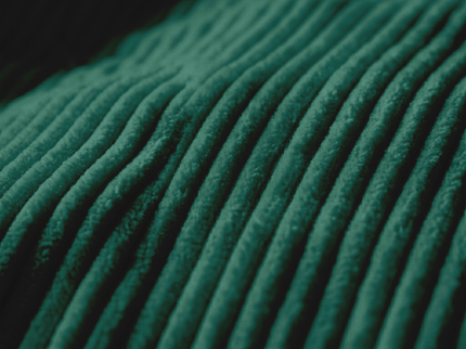 Easy Dekbed Zonder Overtrek Corduroy - Donker Groen/Crème