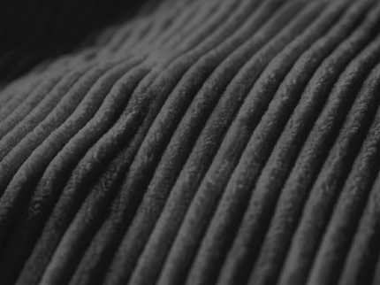 Easy Dekbed Zonder Overtrek Corduroy - Antraciet/Zwart