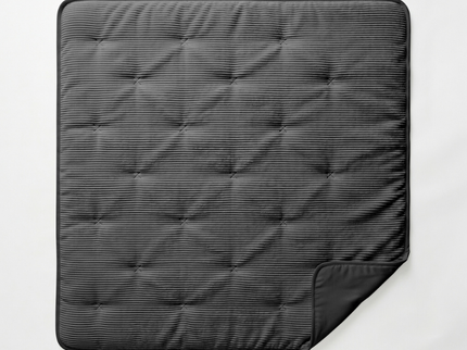 Easy Dekbed Zonder Overtrek Corduroy - Antraciet/Zwart