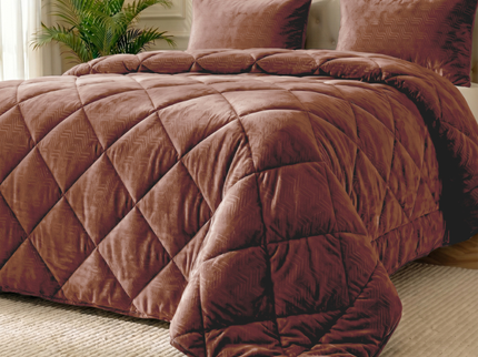 Easy Dekbed Zonder Overtrek Velvet Japandi - Mocha Mousse