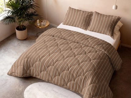 Lazy Dekbed Zonder Overtrek Poplin - Taup