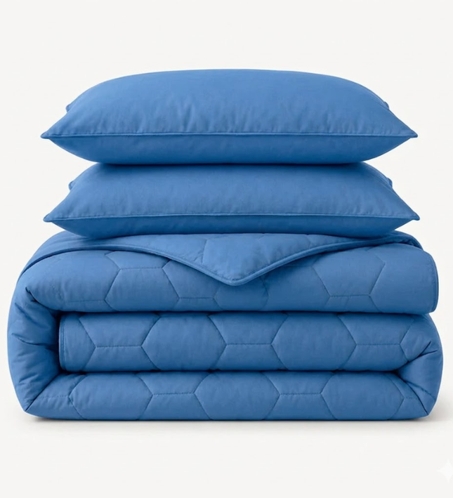 Easy Dekbed Zonder Overtrek - Blauw