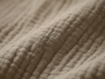 Dekbedovertrek Percale-Katoen- Mousseline - Taupe/Nude