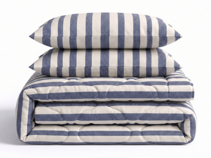Lazy Dekbed Zonder Overtrek met Instopstrook - Katoen - Royal Stripe