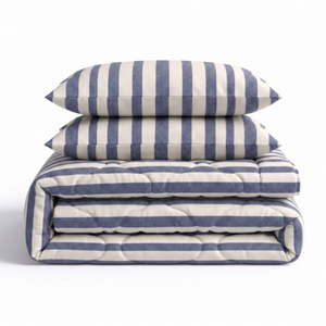 Lazy Dekbed Zonder Overtrek met Instopstrook - Katoen - Royal Stripe