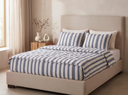 Lazy Dekbed Zonder Overtrek met Instopstrook - Katoen - Royal Stripe