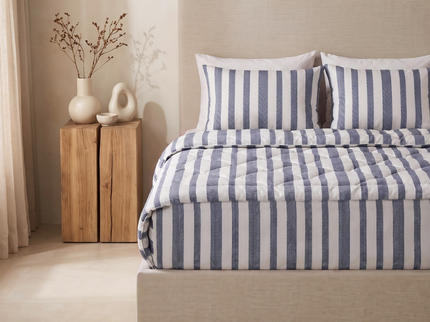 Lazy Dekbed Zonder Overtrek met Instopstrook - Katoen - Royal Stripe
