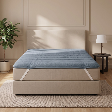 Wasbare Topper & Hoeslaken in 1 - Grijs