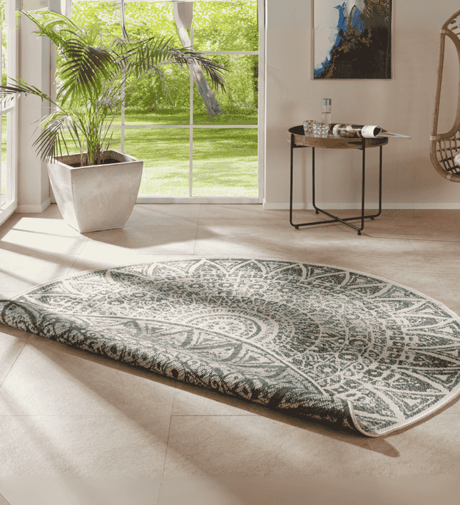 Buitenkleed Nora Rond - Groen