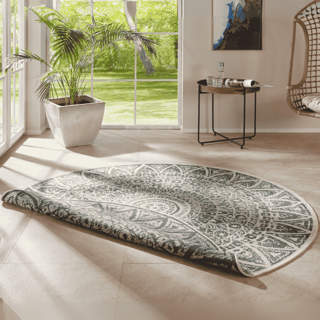 Buitenkleed Nora Rond - Groen