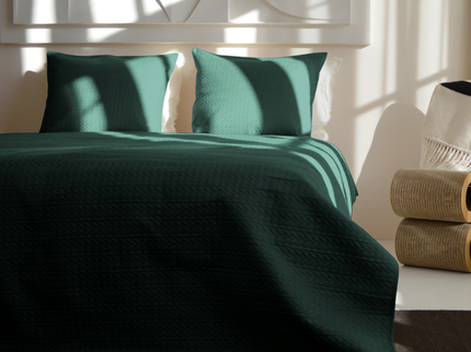 Bedsprei Rope - Donkergroen