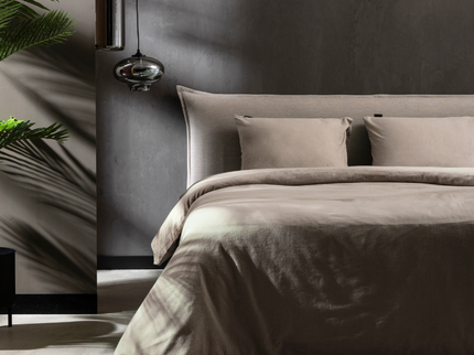 Flanel Dekbedovertrek + Hoeslaken - Taupe