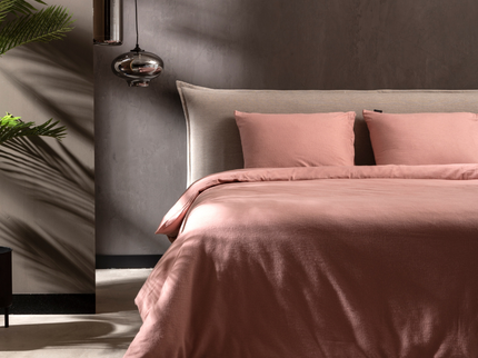 Flanel Dekbedovertrek + Hoeslaken - Zacht Roze