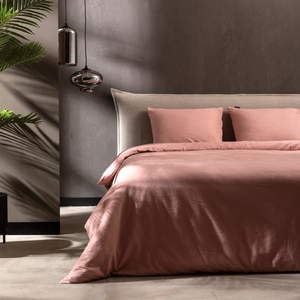 Flanel Dekbedovertrek + Hoeslaken - Zacht Roze