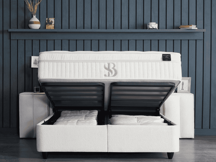 Boxspring met Opbergruimte - Perlabedd
