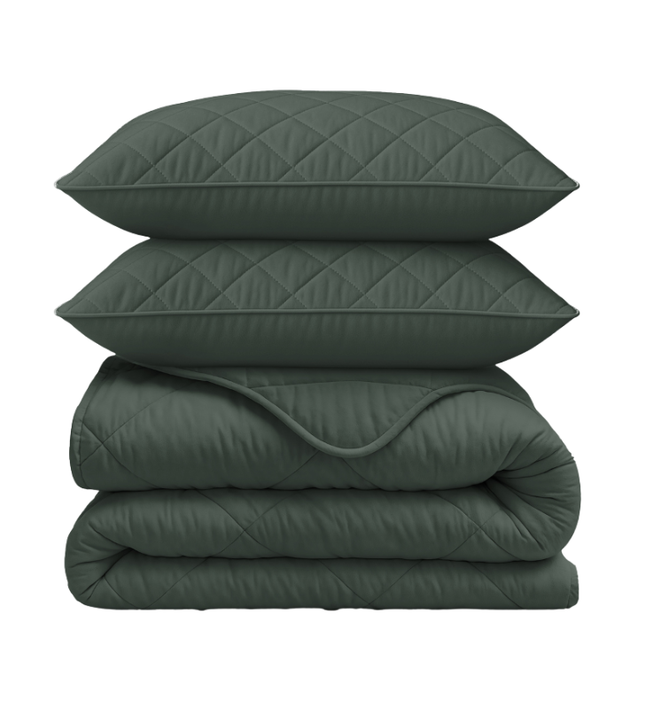 Lazy Dekbed Zonder Overtrek - Uni - Groen