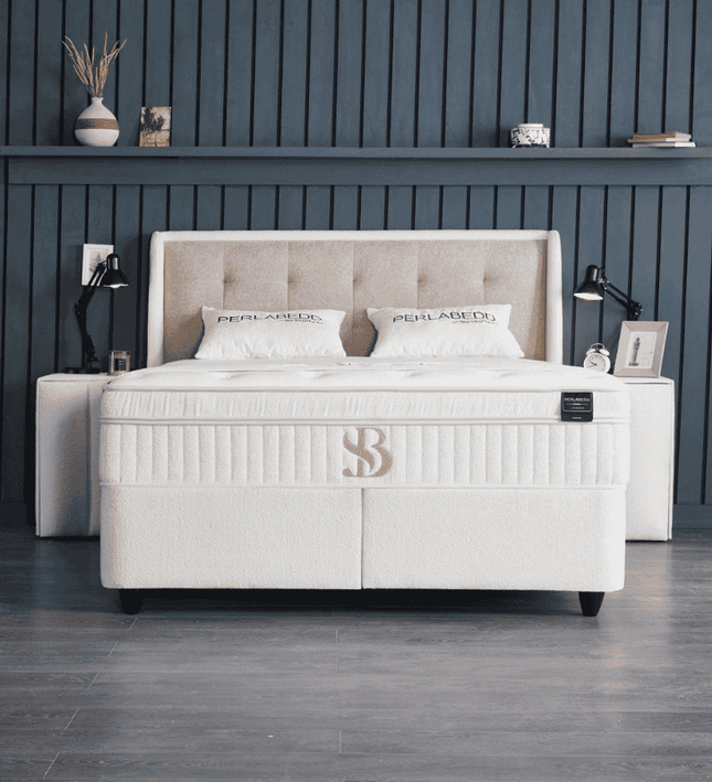 Boxspring met Opbergruimte - Perlabedd