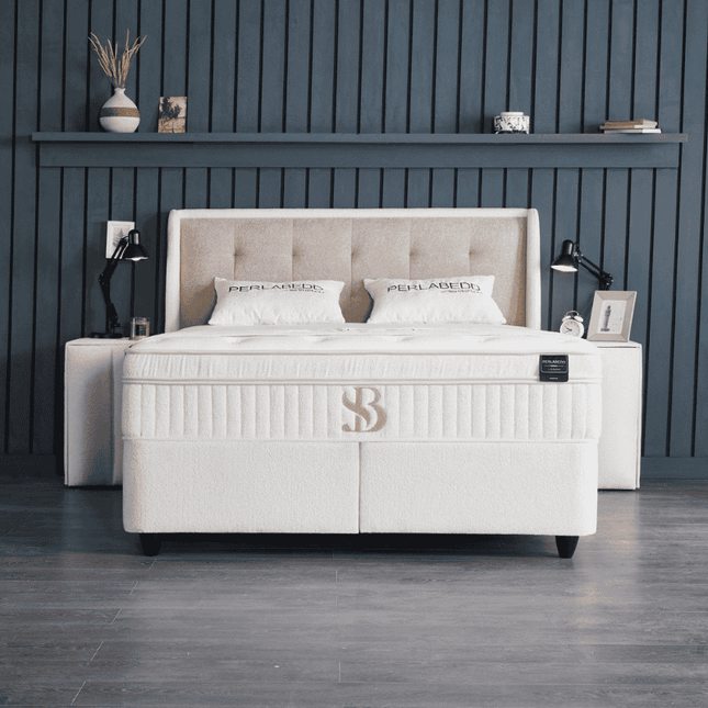 Boxspring met Opbergruimte - Perlabedd
