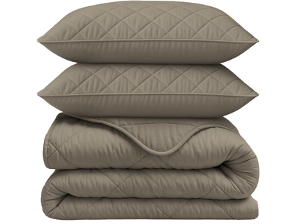 Lazy Dekbed Zonder Overtrek - Uni - Taupe/Grijs