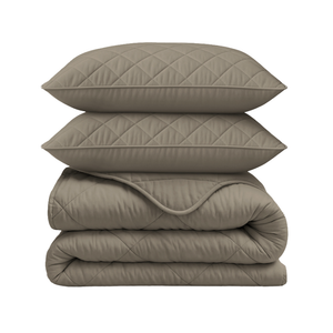 Lazy Dekbed Zonder Overtrek - Uni - Taupe/Grijs