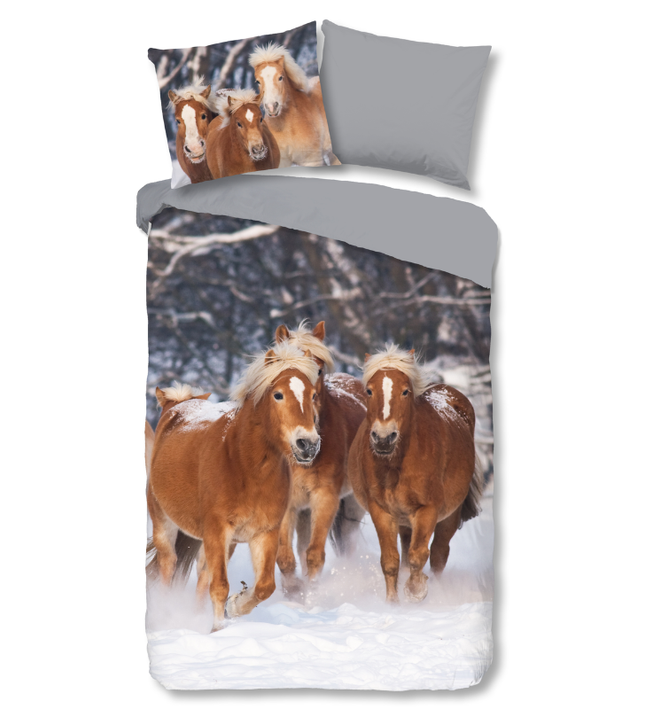 Dekbedovertrek Katoen-Flanel - Happy Horses
