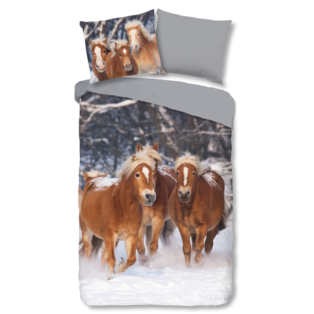 Dekbedovertrek Katoen-Flanel - Happy Horses