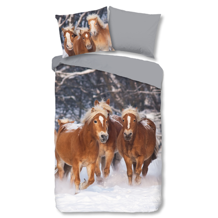 Dekbedovertrek Katoen-Flanel - Happy Horses